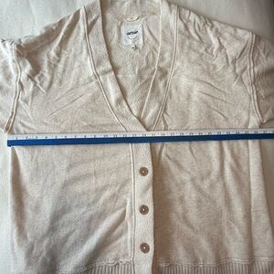 Aerie Cream colored Knit Cardigan size XL oversized EUC c56